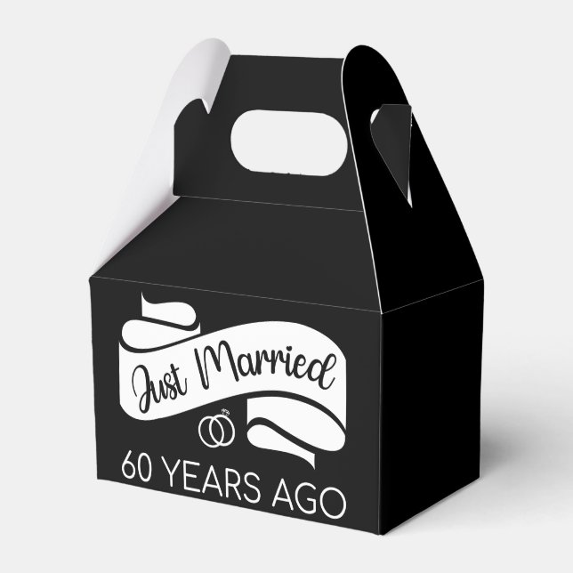 Caixinha De Lembrancinhas Recem casados 60 Anos Atrás V (Frente)