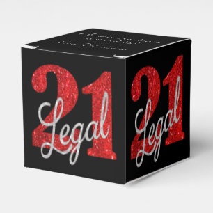Caixinha De Lembrancinhas Red 21 e Legal   aniversário de 21 anos moderno p