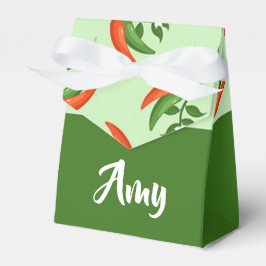 Caixinha De Lembrancinhas Red and green chili peppers pattern