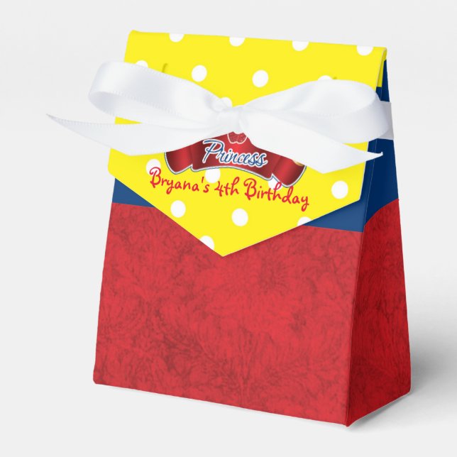 Caixinha De Lembrancinhas Red Apple Princess Festa de aniversário Boxes (Frente)