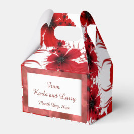 Caixinha De Lembrancinhas Red Floral