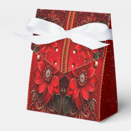 Caixinha De Lembrancinhas Red Flower Holiday Gift Box
