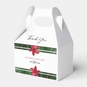 Caixinha De Lembrancinhas Red Frangipani Plumeria Wedding