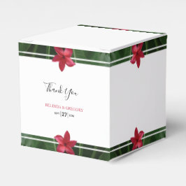 Caixinha De Lembrancinhas Red Frangipani Plumeria Wedding