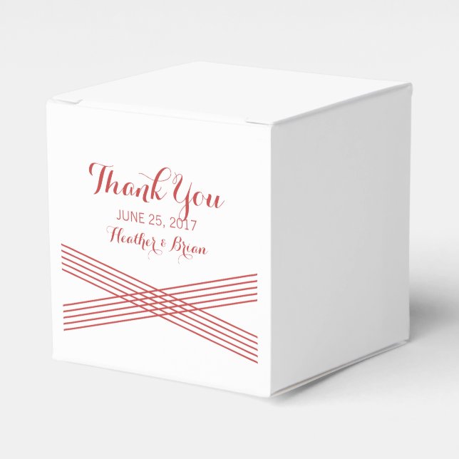 Caixinha De Lembrancinhas Red Modern Deco Boxes Favor (Frente)