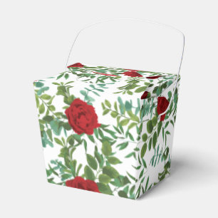 Caixinha De Lembrancinhas Red Peony e Rosa Floral Weding
