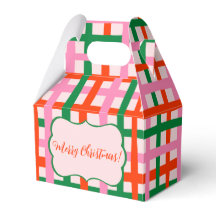 Red, PInk and Green Christmas Gift Box