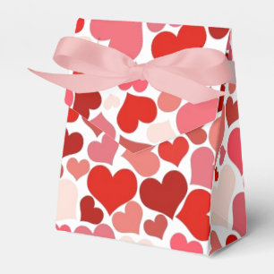 Caixinha De Lembrancinhas Red Pink Love Hearts Mosaic Romantic Favor Box