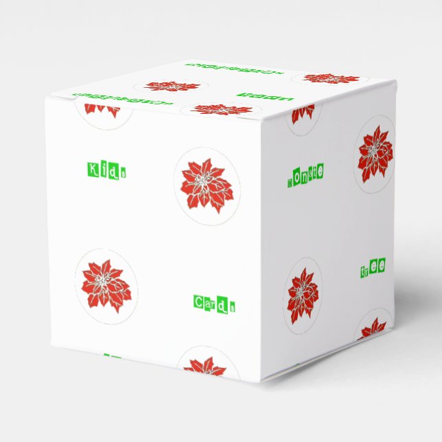 Caixinha De Lembrancinhas Red Ponsettia Flower Gift Box (Frente)