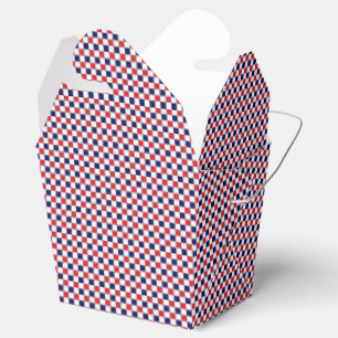 Caixinha De Lembrancinhas Red, White, Blue Gingham-FAVOR BOX, tire