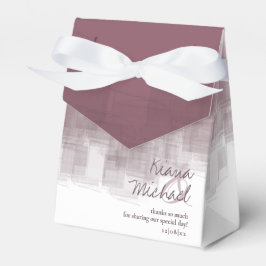 Caixinha De Lembrancinhas Reflexões de Aquarela Obrigado Mauve ID774