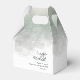 Caixinha De Lembrancinhas Reflexões de Aquarela Obrigado Sage V2 ID774