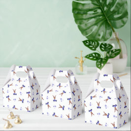 Caixinha De Lembrancinhas Reindeador de Natal Festivo Blue Kasky
