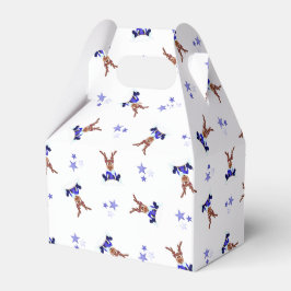 Caixinha De Lembrancinhas Reindeador de Natal Festivo Blue Kasky