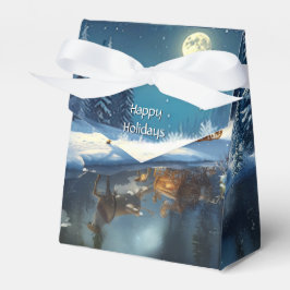 Caixinha De Lembrancinhas Reindeer Christmas Sleigh Holiday Favor Box