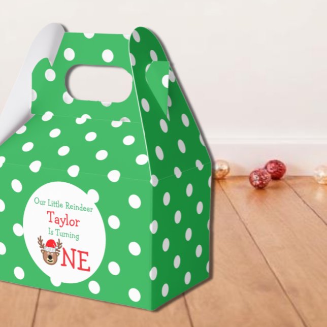 Caixinha De Lembrancinhas Reindeer primeiro aniversario (Criador carregado)