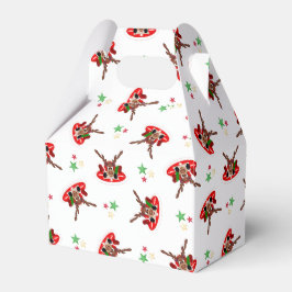 Caixinha De Lembrancinhas Rena de Natal Cestiva Vermelha Kasky