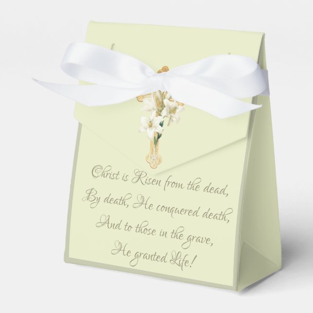 Caixinha De Lembrancinhas Ressurreição páscoa Pascha Prayer Favorece a Relig (Frente)