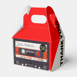 Caixinha De Lembrancinhas Retro Audiotape S 50º aniversário Obrigado GFB