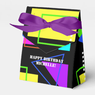 CAIXINHA DE LEMBRANCINHAS RETRO BRILHANTE FORMAS REFRIGERADAS TEXTO PERSONAL