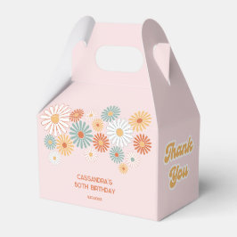 Caixinha De Lembrancinhas Retro Daisy Boho Groovy Floral Aniversário