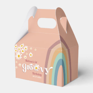 Caixinha De Lembrancinhas Retro Daisy Vamos ganha Groovy Aniversário