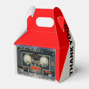 Caixinha De Lembrancinhas Retro Micro Audiotape 50º aniversário Obrigado GFB