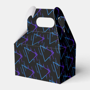 Caixinha De Lembrancinhas Retro Neon Geométrico Patterno 2 Gable