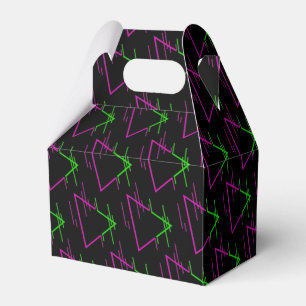Caixinha De Lembrancinhas Retro Neon Geométrico Patterno Gable