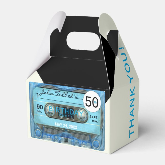 Caixinha De Lembrancinhas Retro T4 Audiotape 50º aniversário Obrigado GFB (Frente)