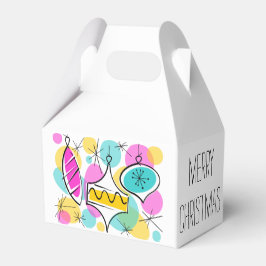 Caixinha De Lembrancinhas Retro Tree Baubles Feliz Natal Gable