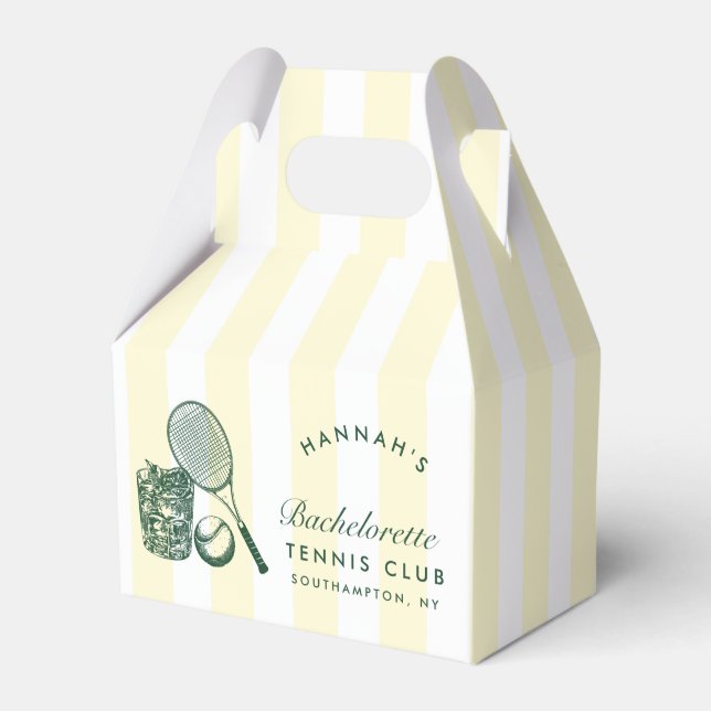 Caixinha De Lembrancinhas Retro Verde Último Balanço Antes do Ténis de Ringu (Frente)