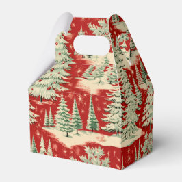 Caixinha De Lembrancinhas Retro Vintage Christmas Landscape