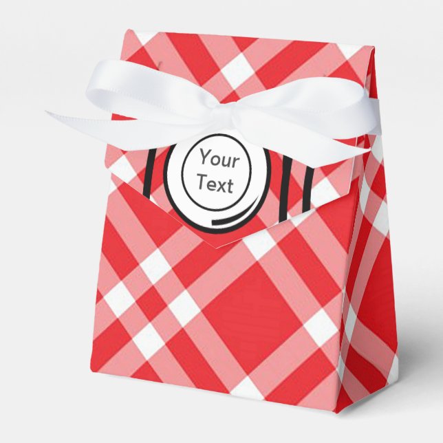 Caixinha De Lembrancinhas Reunião - Picnic ou CHURRASCO vermelho, branco e a (Frente)