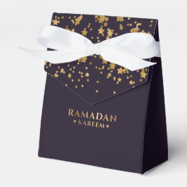 Caixinha De Lembrancinhas Rico Roxo e Dourado Ramadan Kareem Gift