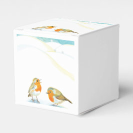 Caixinha De Lembrancinhas Robins vermelhos no inverno