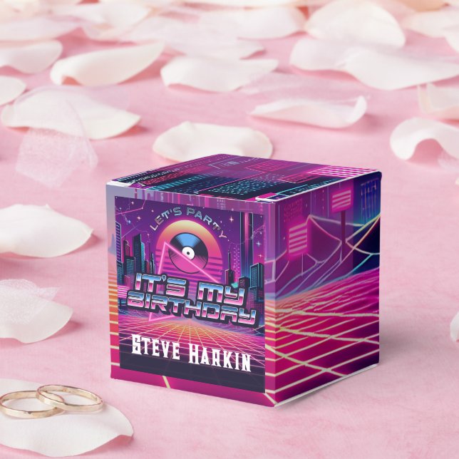 Caixinha De Lembrancinhas Rockin Vaporwave (Casamento)