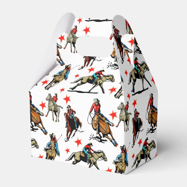 Caixinha De Lembrancinhas Rodeio Ocidental Cowgirl Em Cavalos (Frente)