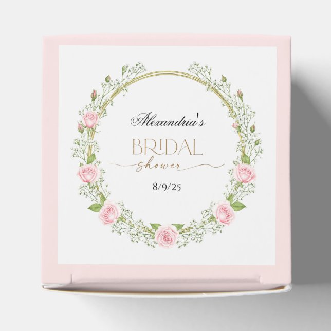 Caixinha De Lembrancinhas Romance Corada: Rosas Rosa & Resedá (Topo)