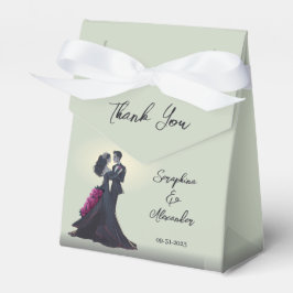 Caixinha De Lembrancinhas Romântica Adolescentes Góticos Elegantes Obrigado