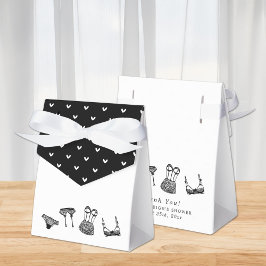 Caixinha De Lembrancinhas Ropa Interior Moderna com Letra Brush para Noiva