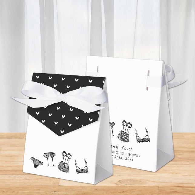 Caixinha De Lembrancinhas Ropa Interior Moderna com Letra Brush para Noiva (Criador carregado)