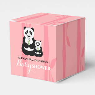 Caixinha De Lembrancinhas Rosa do chá de fraldas da menina da panda