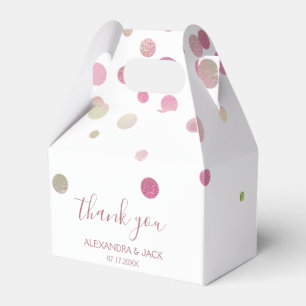 Caixinha De Lembrancinhas Rosa Dourado Casamento Cor-de-Rosa Folha Folha