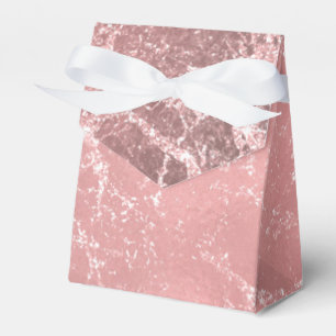 Caixinha De Lembrancinhas Rosa Dourado Moderno Glamouroso Mármore Chique