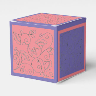 Caixinha De Lembrancinhas Rosa e Perpule