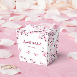 Caixinha De Lembrancinhas Rosa Flor de Cerejeira Casamento Personalizado Bra