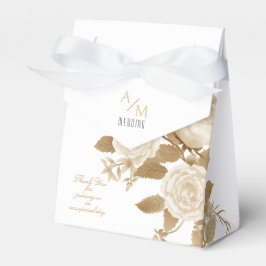 Caixinha De Lembrancinhas Rosa Monograma Elegante Branco