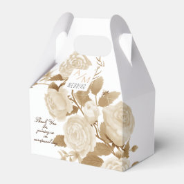 Caixinha De Lembrancinhas Rosa Monograma Elegante Branco