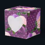 Caixinha De Lembrancinhas Rosa Pêssego e Floral Puro Lavanda<br><div class="desc">Caixa de favor floral de cor d'água vinda com pêssego de tendência,  roxo rosa e lavanda projetado para ser rápida e facilmente personalizado de acordo com as especificações de seu evento.</div>
